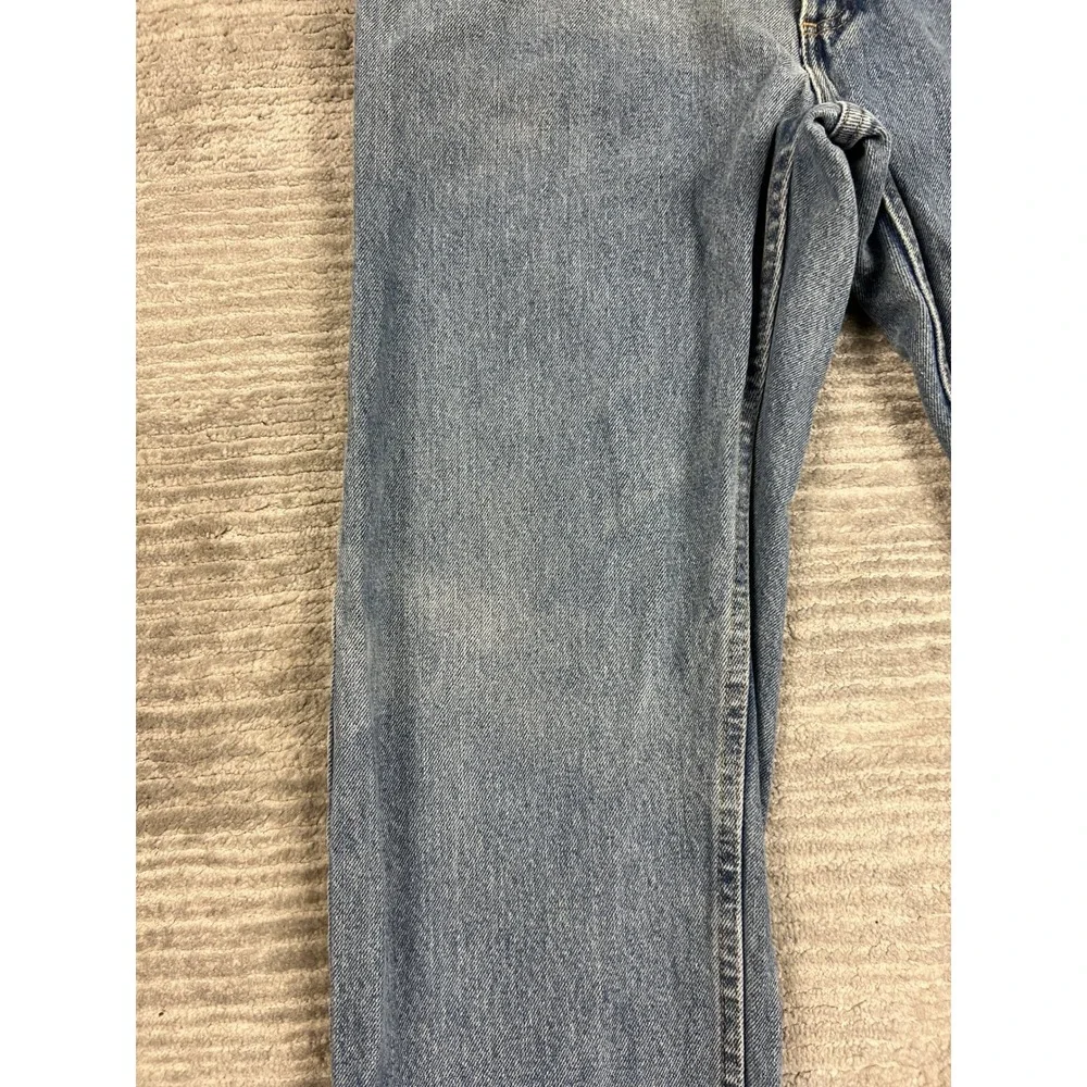 Wrangler Jeans Mens 38x32 Light Blue 96501DS Straight Leg Denim Workwear Pants